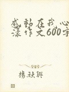 感动在我心中荡漾作文600字初中