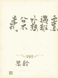 老公外遇要离婚我不想离怎么办