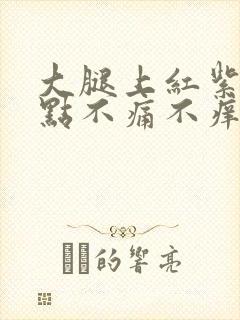 大腿上红紫色点点不痛不痒