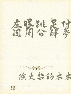 左眼跳是什么原因周公解梦