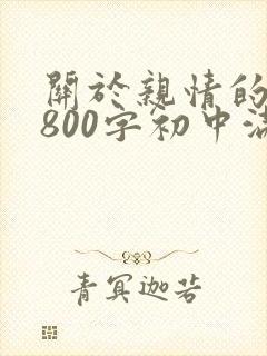 关于亲情的作文800字初中满分