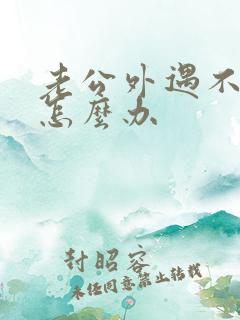 老公外遇不理我怎么办