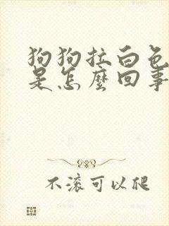 狗狗拉白色粑粑是怎么回事