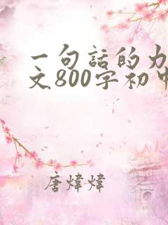 一句话的力量作文800字初中
