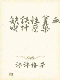 缺铁性贫血适合吃什么药