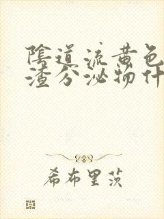 阴道流黄色豆腐渣分泌物什么症状