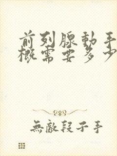 前列腺动手术大概需要多少钱