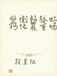 双侧动脉虹吸部钙化严重吗