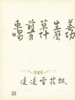 车前草生姜煮水喝有什么功效