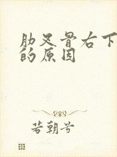 肋叉骨右下隐痛的原因