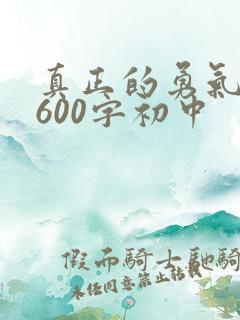 真正的勇气作文600字初中
