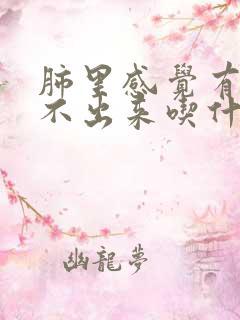 肺里感觉有痰咳不出来吃什么药