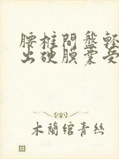 腰椎间盘轻度突出硬膜囊受压