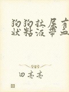 狗狗拉屎有果冻状粘液带血