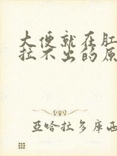 大便就在肛门口拉不出的原因