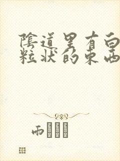 阴道里有白色颗粒状的东西