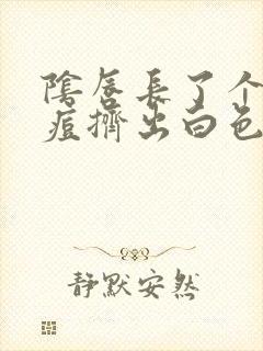 阴唇长了个小痘痘挤出白色东西