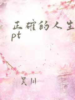 正确的人生观ppt