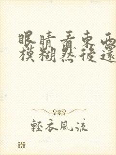 眼睛看东西比较模糊然后还感觉到视力疲劳