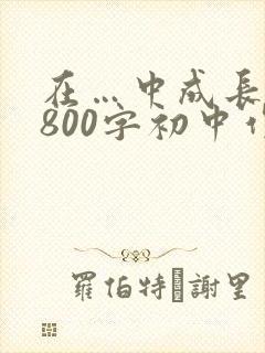 在…中成长作文800字初中作文