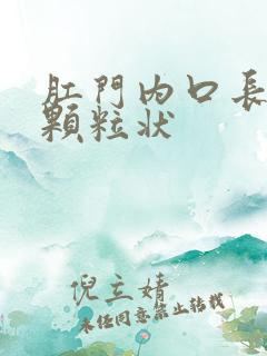 肛门内口长个小颗粒状