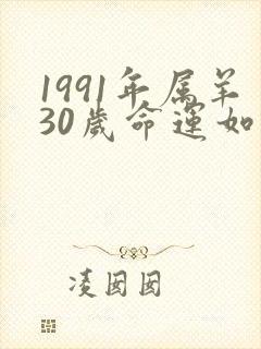 1991年属羊30岁命运如何