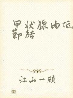 甲状腺内低回声节结