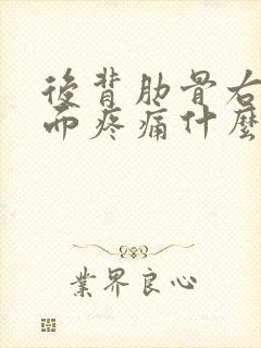 后背肋骨右侧里面疼痛什么原因