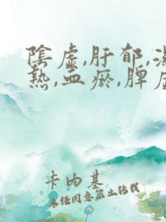 阴虚,肝郁,湿热,血瘀,脾虚怎么调理