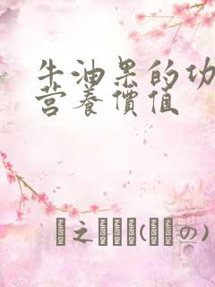 牛油果的功效和营养价值