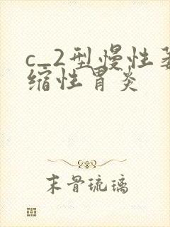 c_2型慢性萎缩性胃炎