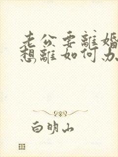 老公要离婚我不想离如何办