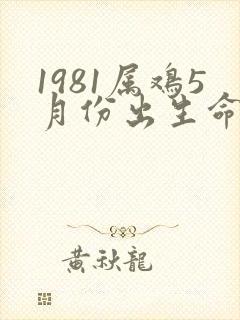 1981属鸡5月份出生命运如何