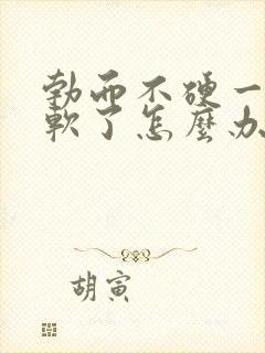 勃而不硬一会就软了怎么办