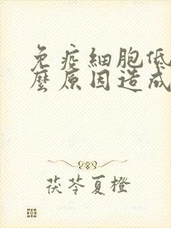 免疫细胞低是什么原因造成的