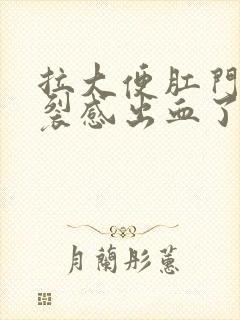 拉大便肛门有撕裂感出血了