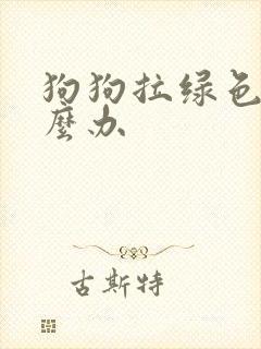 狗狗拉绿色便怎么办