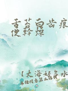 舌苔白齿痕重大便干燥