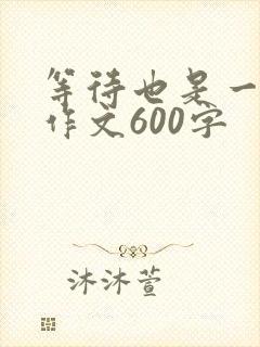 等待也是一种美作文600字