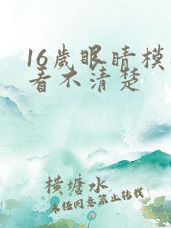 16岁眼睛模糊看不清楚