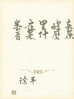 半夜里醒来睡不着是什么原因