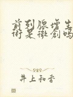 前列腺增生电切术是微创吗?