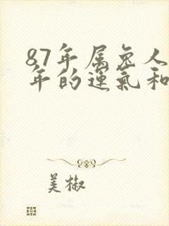 87年属兔人今年的运气和财运