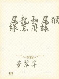 属龙和属猴的姻缘怎么样