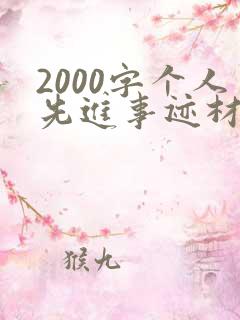 2000字个人先进事迹材料辅警