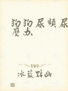 狗狗尿频尿少怎么办