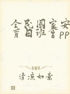 全民国家安全教育日班会ppt