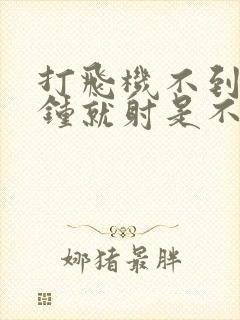 打飞机不到一分钟就射是不是早射