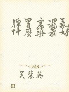 脾胃寒湿气重吃什么药最好