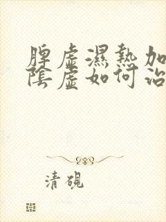 脾虚湿热加肝肾阴虚如何治疗